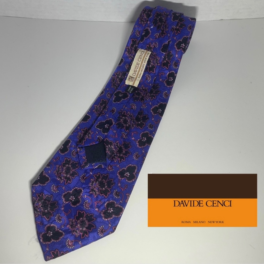 Authentic Mens Davide Cenci Purple Tie